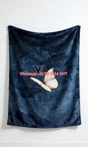 Luxury Butterfly Print Flannel Throw Blanket 403